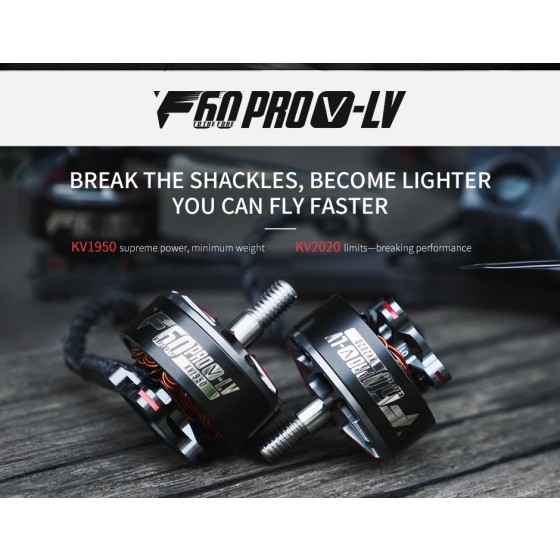 T-MOTOR F60 Pro V-LV 1950KV/2020KV 2207.5 5-6S Brushless Drone Motor 4mm Shaft for FPV Racing Quadcopter Drone Parts DIY 2807